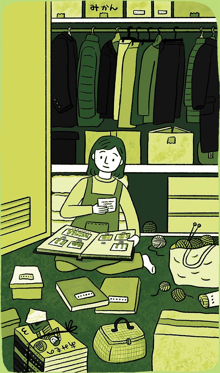 団地でひとり暮らしだった母の遺品整理。手芸本、着物、アルバム…大量