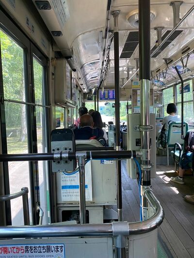 道北バスの車内