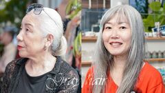 NHK『あさイチ』で「やめ時&やめ方」特集。《グレイヘア×ターバン》が大好評。移行期の「逆プリン」対策にも…【グレイヘア成功の秘訣】