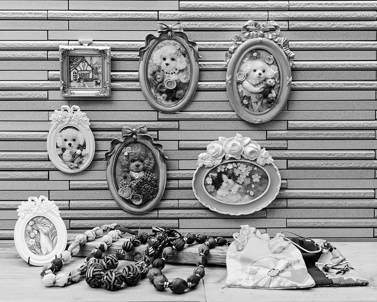 値下げ！フェルトアート　天使のレリーフ 額入り　フェルト作家・大黒裕子 値下げ！フェルトアート天使のレリーフ 額入りフェルト作家