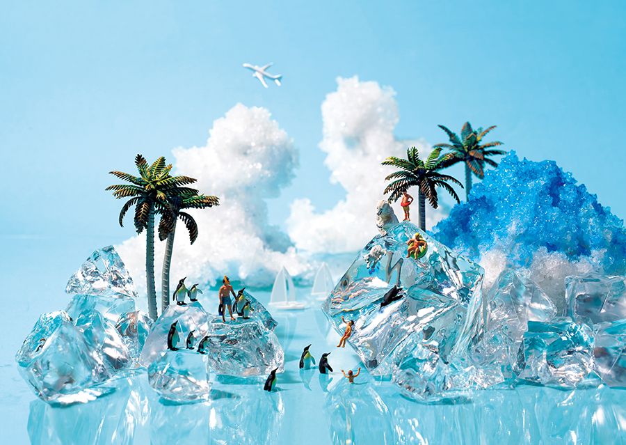 田中達也「雲も島もすべて氷でできた避暑地。かき氷は白くてモコモコし
