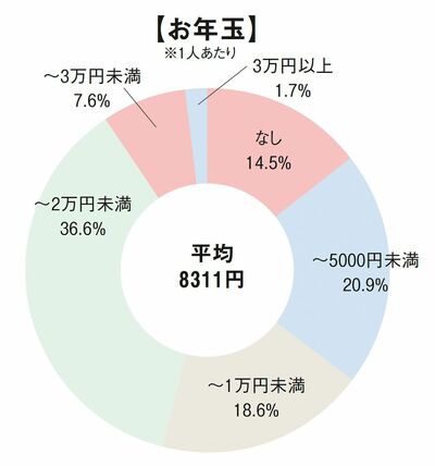 お年玉で孫に使った金額