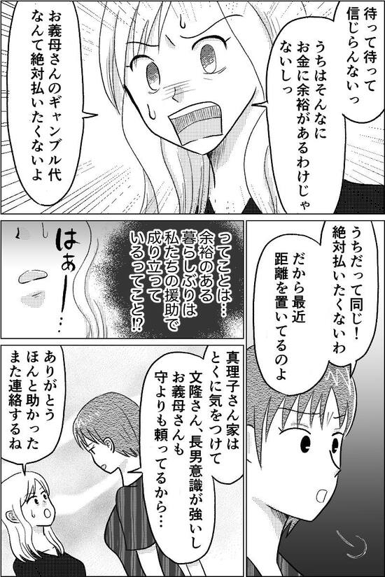 漫画『夫が義母にコッソリ援助』