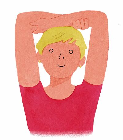 腕組みストレッチ