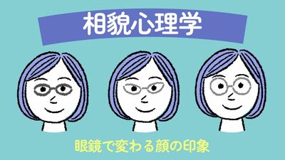 1億人以上の顔のデータを分析、輪郭でその人の体力量が分かる！面長タイプは、多くの人と集うよりも少人数のほうがラク。眼鏡を使った印象操作も紹介