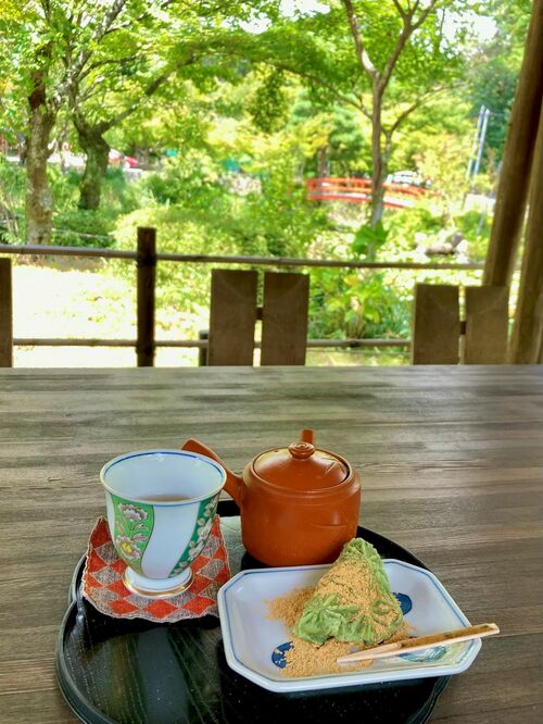 よもぎ団子とよもぎ茶