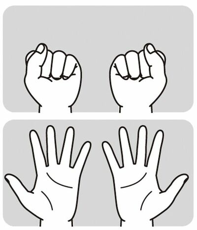 「グー」「パー」