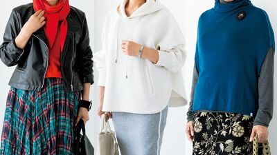 生きがいだった司会業を辞め、脳梗塞の夫を見送った71歳。おしゃれで気持ちを明るくしたい。「最近主流のロング丈スカートは、素材も進化。お腹回りもカバーして…」