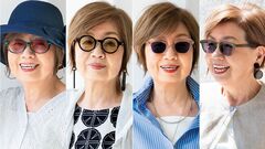 喜寿を迎えた今も週１パート継続中。夏服の印象を変えるには？「遊び心や存在感のあるサングラスで一気におしゃれに。フレームの色で冒険も」