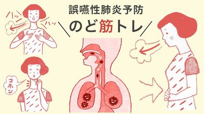 日本人の代表的な死因の一つ「誤嚥性肺炎」。１日５分「のど筋トレ」で予防しよう！