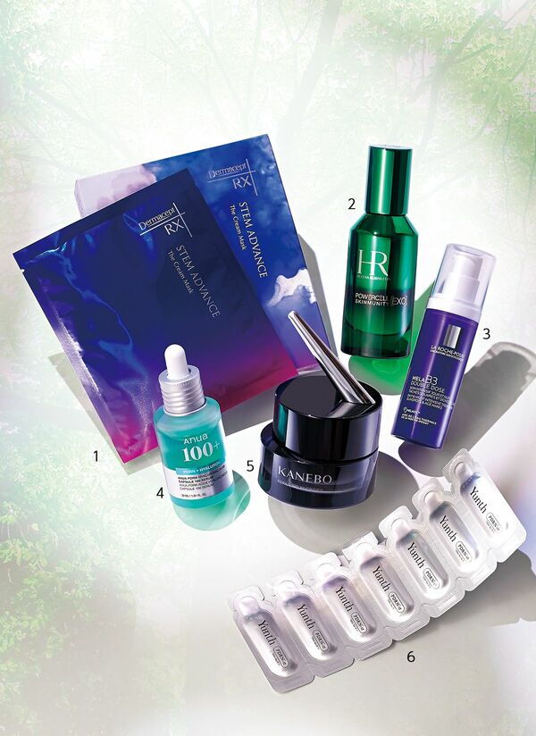 ダーマセプトRX ステムアドバンス リチャージクリームマスク 4枚入り、P.C. スキンミュニティ EXO セラム 50mL、メラ B3 ダブル コンセントレート セラム 40mL、PDRNヒアルロン酸カプセル100セラム 30mL、カネボウ リペアリング エナジーズ〈医薬部外品〉 50g、Yunth 生PDRN美容液　28包