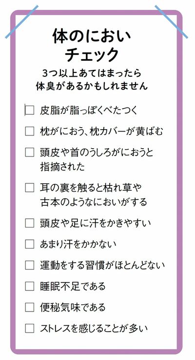 体のにおいチェック