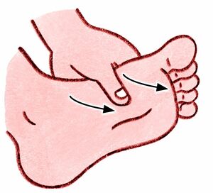 足のマッサージ