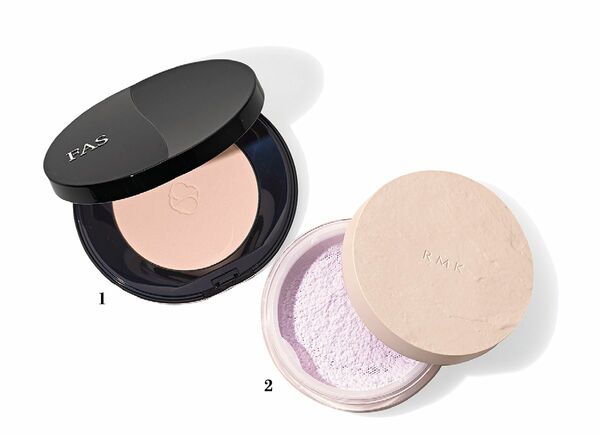 FAS ザ プランプ プレストパウダー、RMK ルースパウダー ブライトアップラベンダー