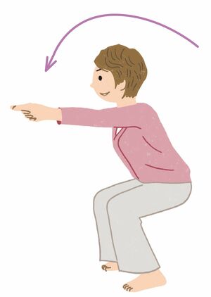 まき割りスクワット