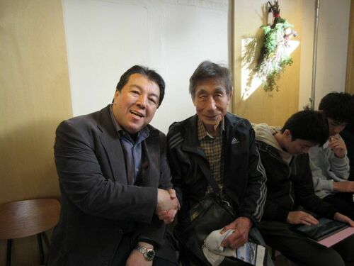 伊東潤さんと池田武邦さんの写真