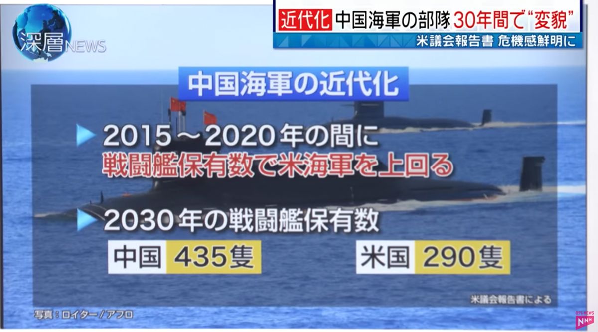 近代化 中国海軍の部隊30年間で”変貌”©️日本テレビ